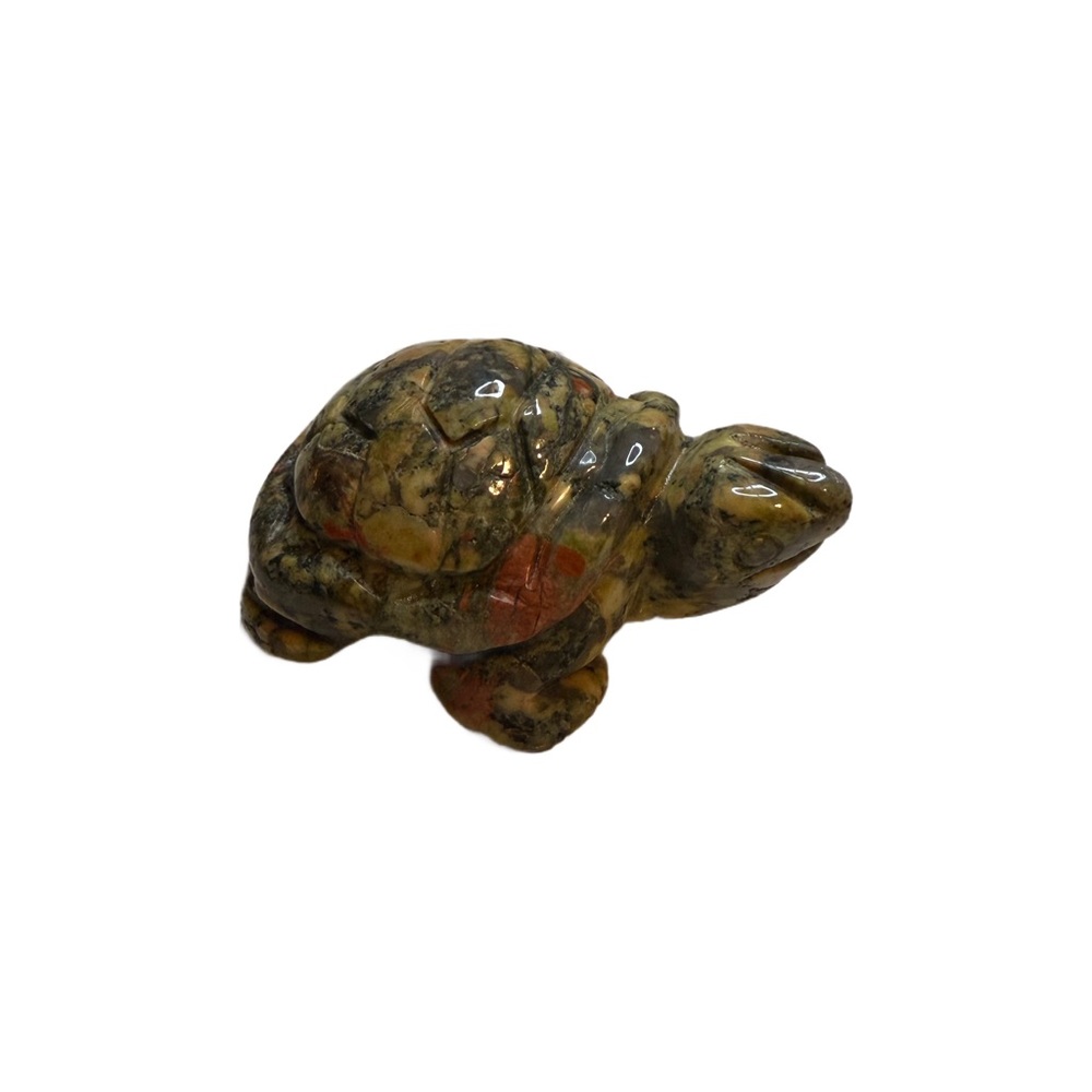 Healing Crystal Guardian Turtle Tortoise Pocket Stone Figurines Carved Gemstone - Picture 2 of 7
